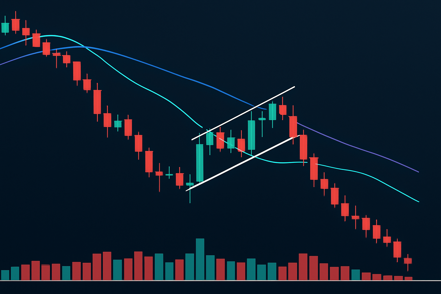 How to trade the bearish flag pattern?