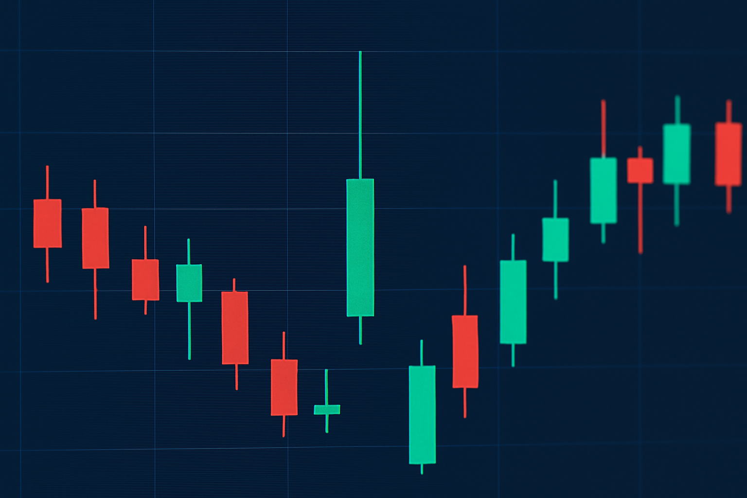 Visual representation of the upside down hammer candlestick pattern on a price chart