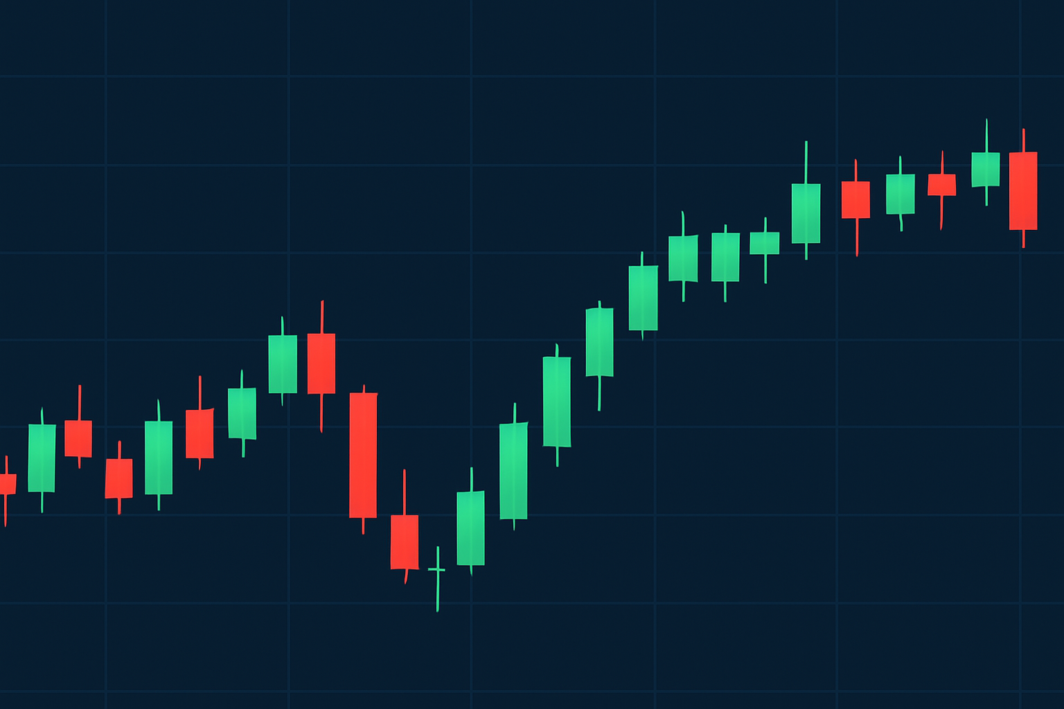 Visual examples of key candlestick patterns showing price movement and signaling potential trend reversals or continuations