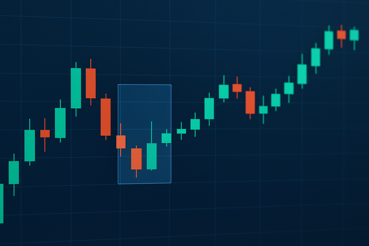 Illustration of the morning star candle pattern showing the three distinct candles and their price action implications.