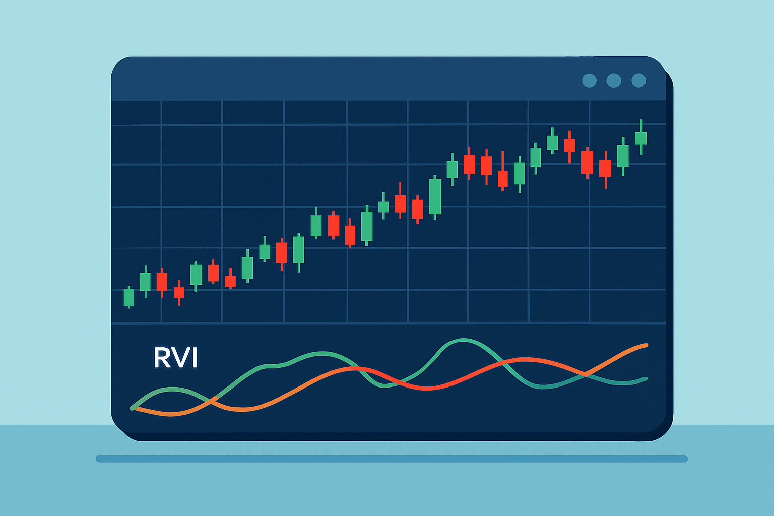 Chart displaying the Relative Vigor Index (RVI) alongside price action and signal line for momentum analysis