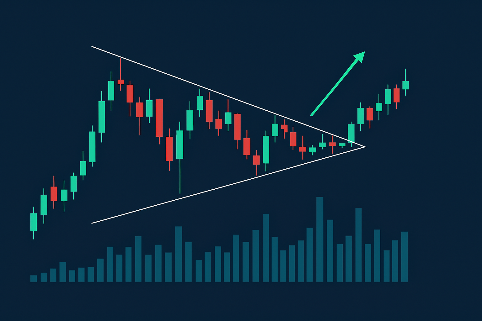 Spot a Symmetrical Triangle Pattern in Trading Charts