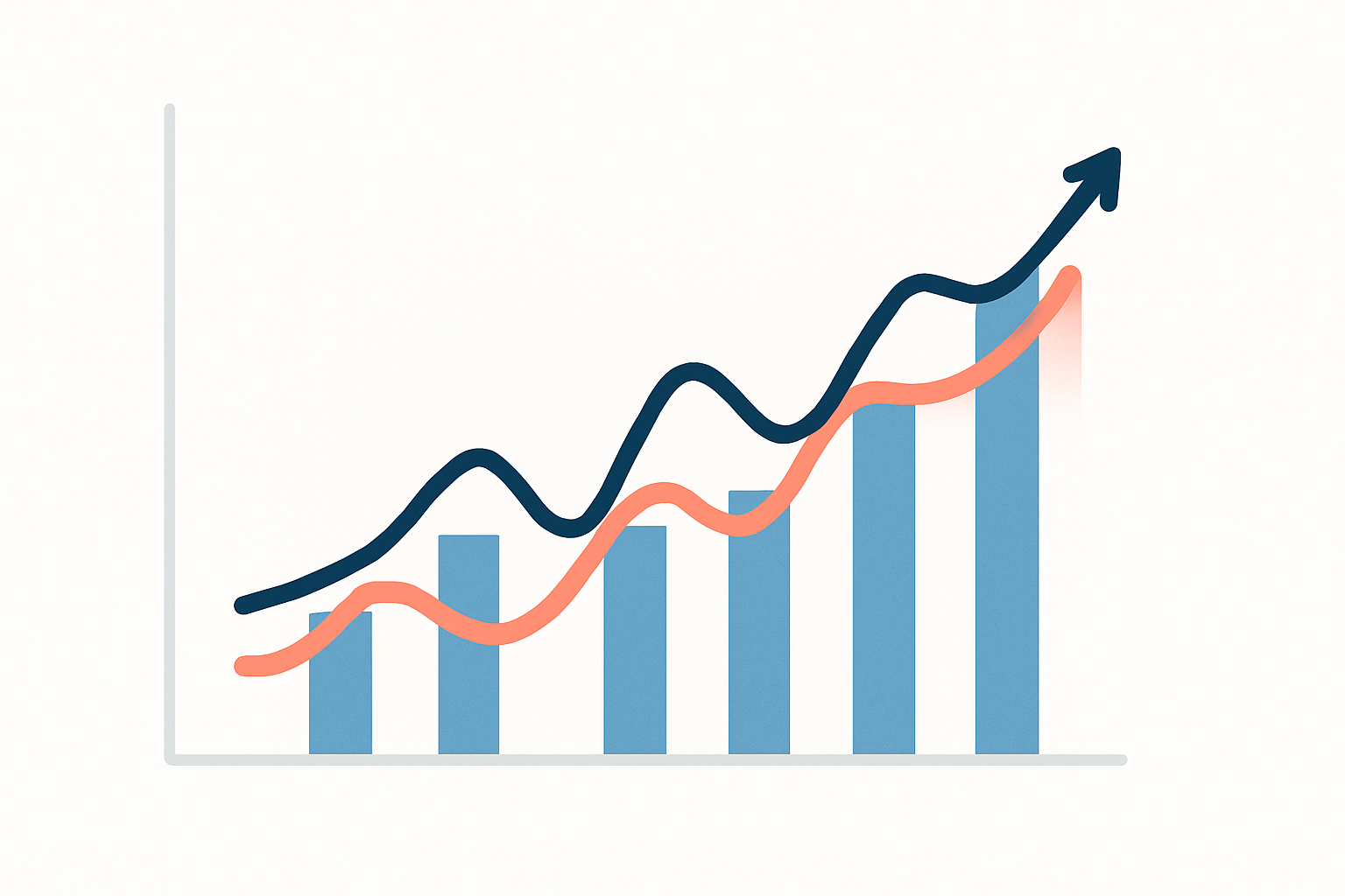 Chart illustrating a simple moving average line smoothing price data to highlight a market trend