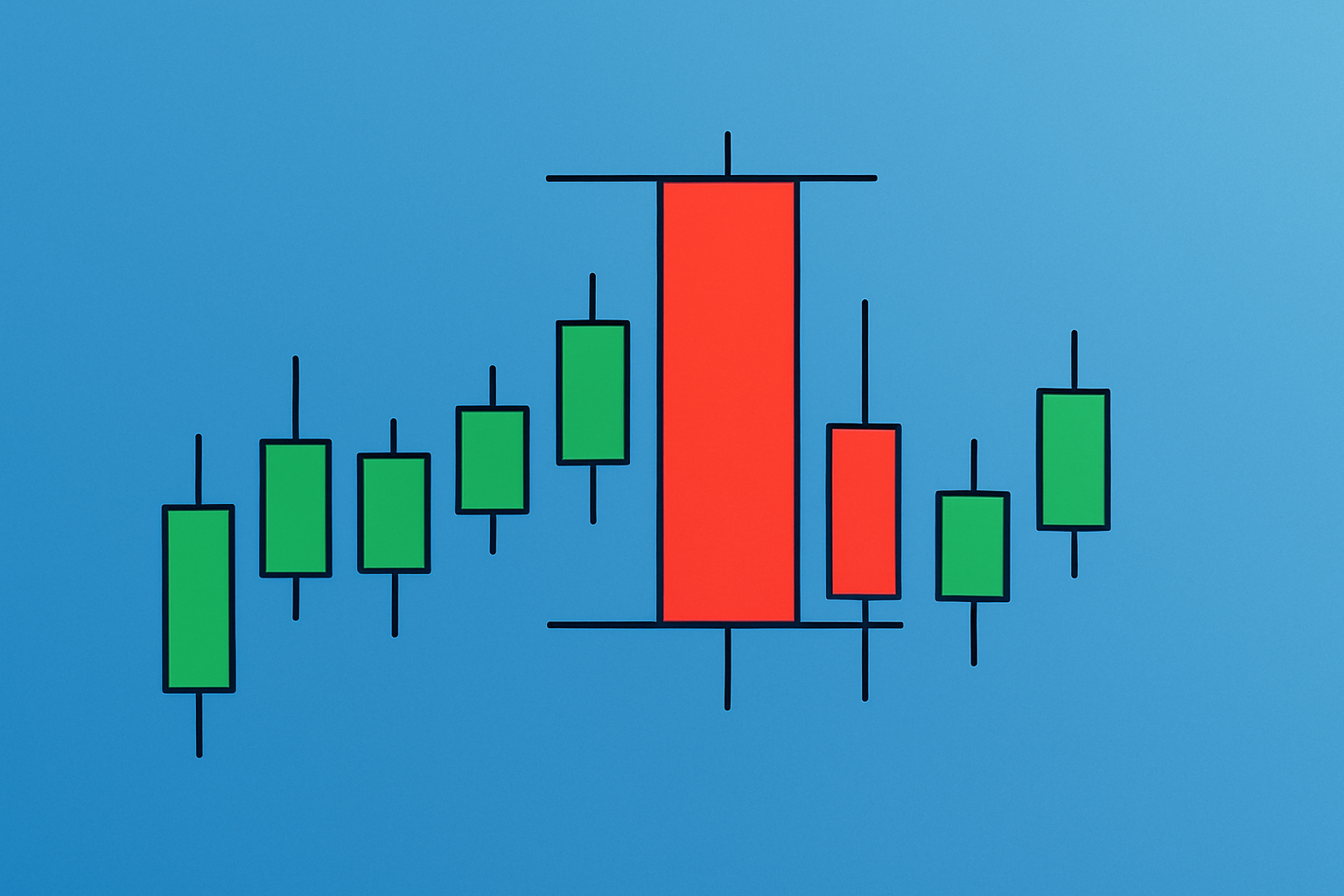Example of a bearish engulfing candlestick pattern on a price chart